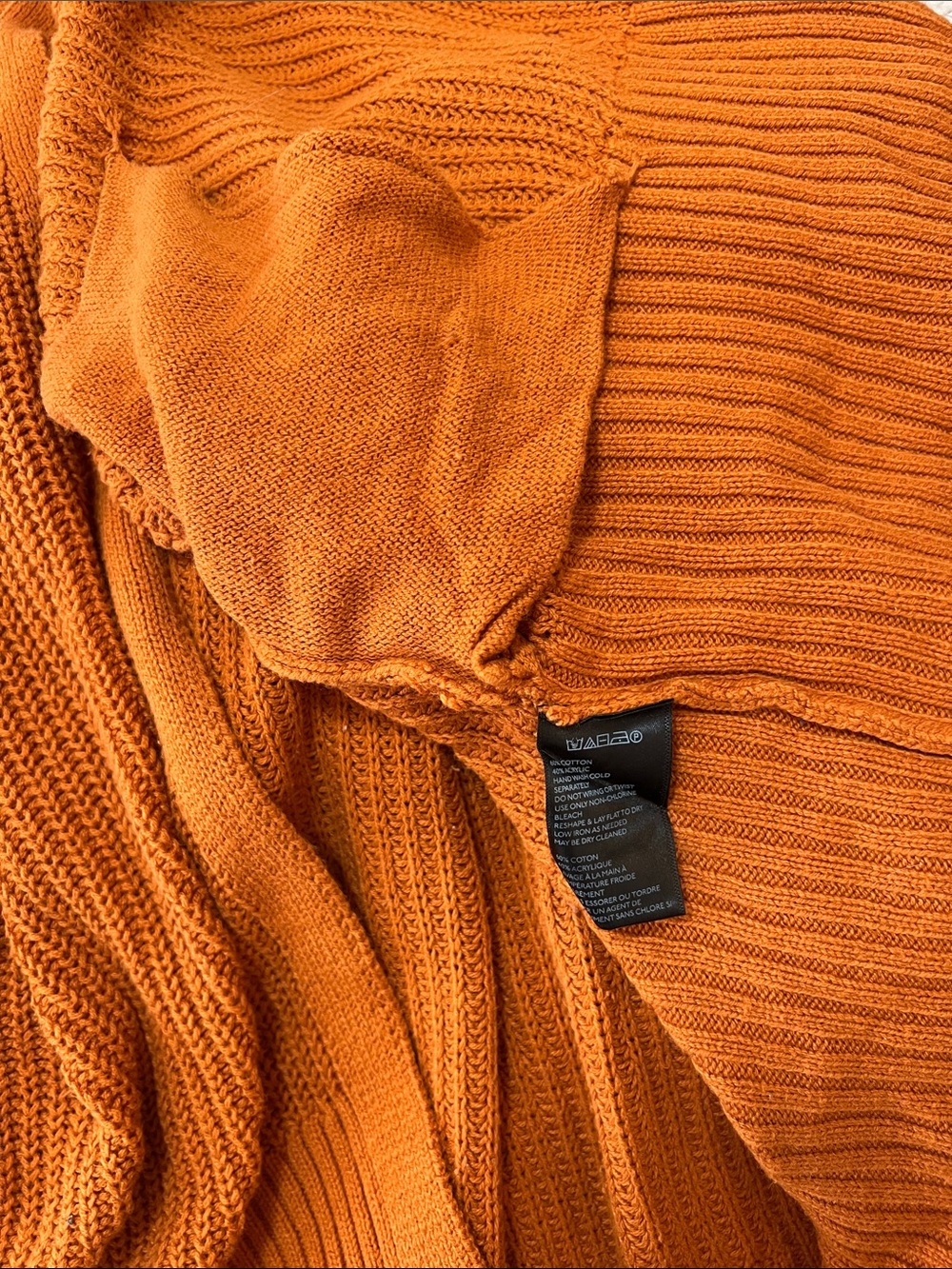 Urban Outfitters Burnt Orange Open-Front Chunky Knit Cardigan - Picture 7 of 7
